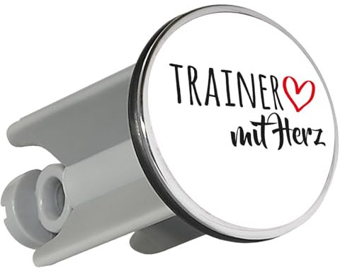 Huuraa Waschbeckenstöpsel Trainer mit Herz Geschenk 4cm für Waschbecken Abflussstopfen Trainer Geschenkidee
