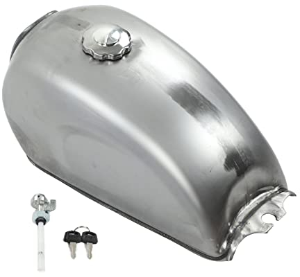 KIMISS Fuel Gas Tank Cap Lock Cover mit Schlüsseln, Motorrad Tank mit Cap Kit 9L/2.4Gal Vintage Ersatz für CFmoto 2013 Bis 2018