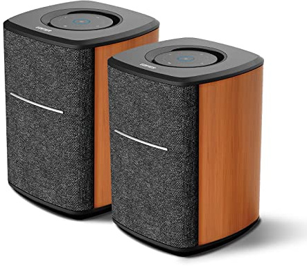 Edifier WiFi Smart Speaker Bundle Without Microphone, Compatible with Alexa, Supports AirPlay 2, Spotify Connect,Tidal Link 40W RMS One-Piece Wi-Fi and Bluetooth Sound System