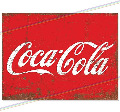 Coca Cola Logo Funny Metal Bar Sign Bar Accessories for Home Pub or Outdoor Garden Bar Wall Plaque Man Cave Gift Metal Bar Signs Memorabilia bar sign 20cm x 15cm #MS124-M