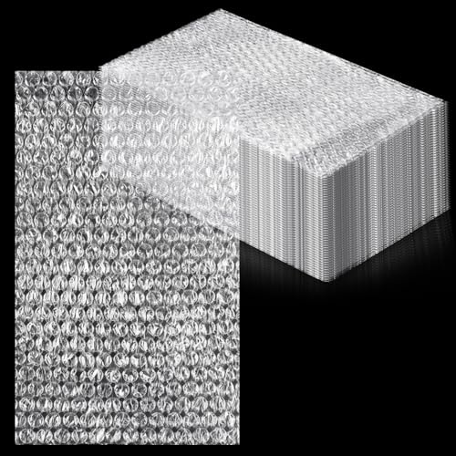 LOLYSIC 100 Stück Luftpolsterbeutel 15 x 25 cm Transparent,Bubble Wrap Polsterfolie,Luftpolstertaschen Knallfolie für Umzug und Versand Verpackung