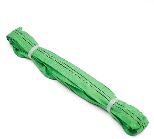 Alfa Logistik Cinghia di Carico 4m Circonferenza 2t Portata - Imbracatura Rotonda EN1492-2 - Cinghie Sollevamento Carichi in Poliestere - Fune Sollevamento