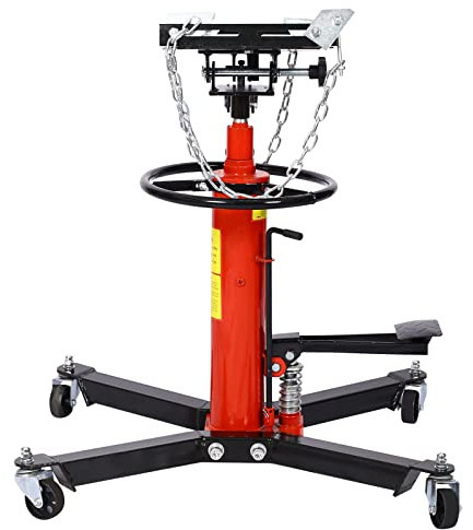 Transmission Jack: Hydraulic Telescopic Transmission Jack 1660 lbs Capacity with 32 - 70 Adjustable Height Telescoping Transmission Hydraulic with 360° Swivel Wheels Lift Hoist for Car (Red)