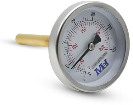 DOJA Barcelona | Termometro per Riscaldamento | 1 Unità | Termometro Riscaldamento 0-120 ºC | Ø63mm | Termometro per Collettore Riscaldamento | Termometro Acqua Riscaldamento, Termometro per Tubi