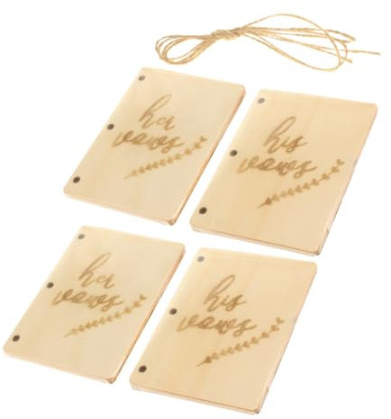 Warmhm 4stücke Braut Und Bräutigam Gelübde Bücher Kraftpapier Vow Handbuch Für Hochzeitsjournal Und Verlobung Rustikale Hochzeitsaccessoires Beige