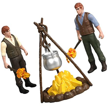 Milisten Miniatur Lagerfeuer Mit Campfire Man Figurines Langlebige Resin Puppen Für Pretend-Play Als Garten Schreibtischdeko Geschenkidee Für Junge Mädchen Und Campingszenen