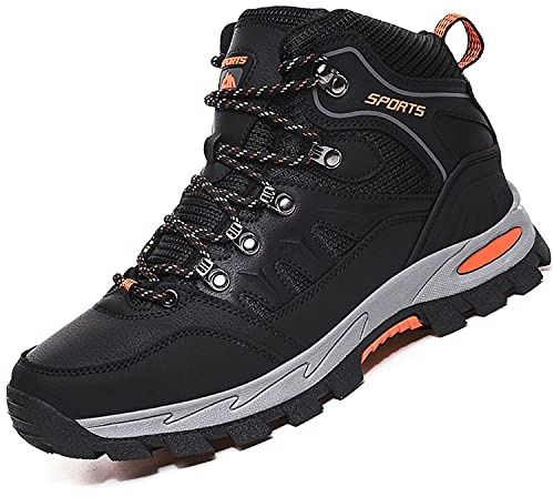 VTASQ Chaussures de randonnée imperméables pour hommes et femmes – Chaussures de marche légères pour l'extérieur, camping, escalade, Noir , 42 EU