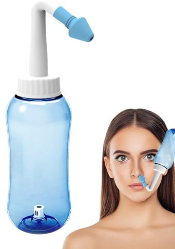Jiimhte Botella exprimible Neti Pot, botella de irrigación nasal,Botella de lavado nasal para enjuague sinusal | Limpiador de lavado de nariz de 300 ml, enjuague nasal, botella de lavado nasal para
