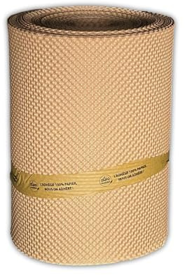 Rouleau Papier Bulle Kraft monocouche 120 g/m², 50cm de hauteur x 70 mètres de longueur et 25cm de diamètre pour calage et protection de contenu de colis.