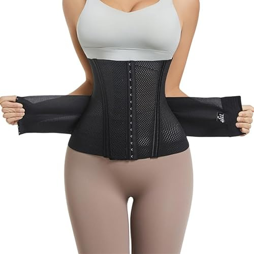 Waist Cincher Belly Tummy Control Shapewear Women Wrap Corset Belt Waist Trainer Shaper For Women (Black, XXX-Large)