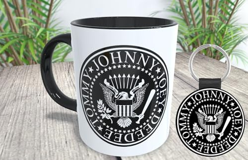 La Huella Tasse et porte-clés personnalisés Ramones. Idéal pour tout amateur de l'ancienne école punk, he,y ho, let's go !!!