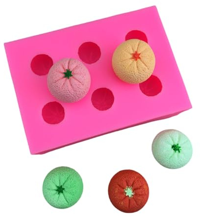 BUBEFSKD Stampi in Silicone Mandarino per Cuocere Mousse Torte Dessert Cioccolato Budini Gelatina Gelati Facile Sformatura 6 cavità Stampi in Silicone Mandarino
