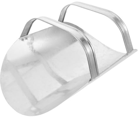 UPKOCH Handskopa - Allmän spannmålsskopa Hinkspade För Häst Fågel Kyckling Boskap Djur Torrfoder Restaurang Kök Silver