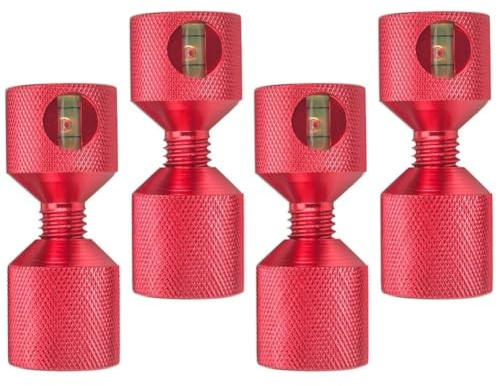 URPIZY Lot de 4 goupilles d'alignement de bride avec nivellement intégré, positionnement précis pour brides de classe de 1-18 pouces, anodisées, rouge