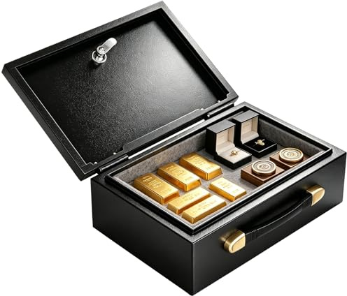 Tragbarer Safe Tresor,Anti-Theft Dokumentenbox für Zuhause,Tresor Feuerfest