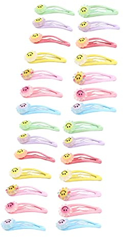 Tbest 28pcs Pet Hair Barrettes Cute Sweet Dog Hair Clips for Small Teddy Teacup Yorkie Kitten Safe Polyester Multipurpose Styling Accessories