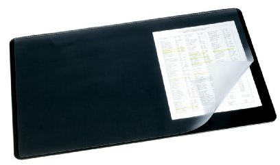 Durable Schreibtischunterlage mit Overlay (40 x 53 cm) 5 Stück schwarz