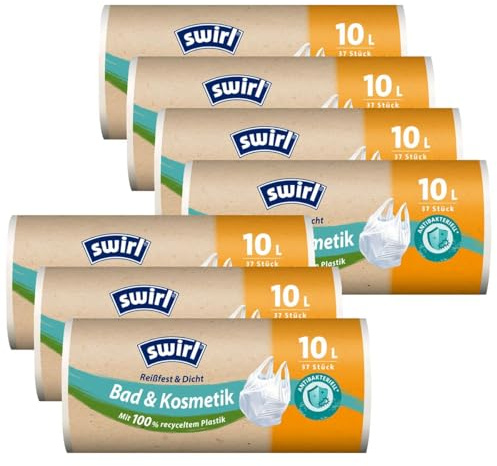 7x Swirl Tragegriff Müllbeutel 10L (37 stk./Rolle)