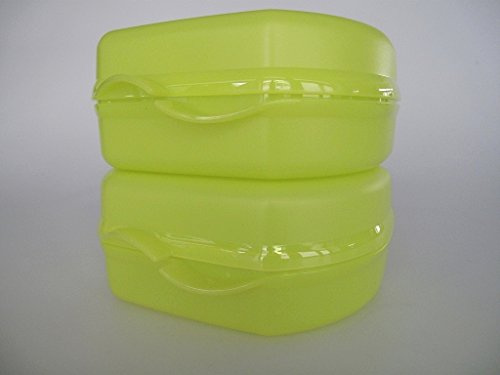 TUPPERWARE To Go Snacky limette (2) Brotbox Vesperbox Brot Vesper Dose Box 7220