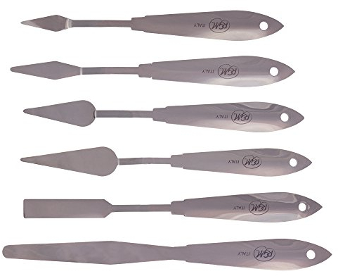 RGM : Solid Stainless Steel Palette Knife : Set of 6