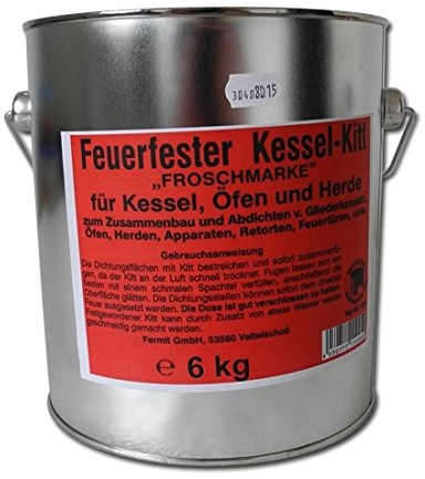 Feuerfester Kesselkitt Froschmarke Temperaturbeständigkeit: über +1000°C (6 kg)