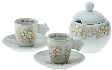 THUN - Set 2 tazzine caffè con zuccheriera Eleganza