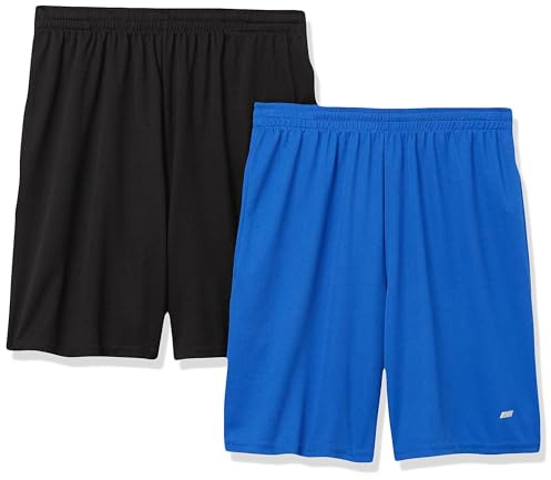 Amazon Essentials Homme Short de Basket de Sport, Coupe Ample, Respirant et Évacue l’Humidité, avec Taille Élastique