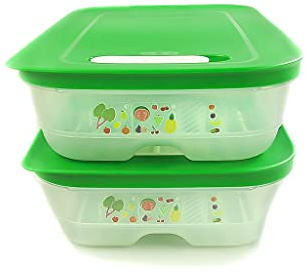TUPPERWARE Kühlschrank 1,8 L grün (2) KlimaOase flach PrimaKlima Klimakönig 17187