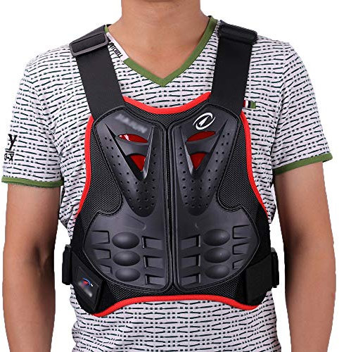 Armadura Motocross, Chaleco Protector Moto Hombre Protección Columna Vertebral Protector de Espalda de Pecho Cuerpo para Montar, para Ciclismo/Esquí/Patinaje, para Hombre y Mujer