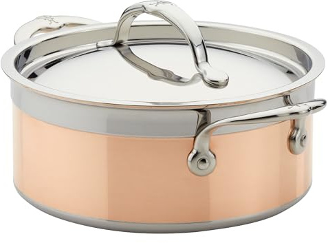 Hestan - CopperBond Collection - 100% Pure Copper Soup Pot, Induction Cooktop Compatible, 3 Quart