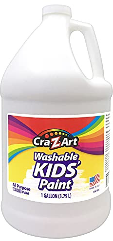 Cra-Z-Art Kids Washable Tempera Poster Paint Non-Toxic Art Supplies - White - 1 Gallon