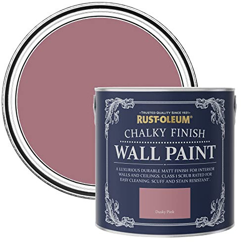 Rust-Oleum Pink Wall and Ceiling Paint in a Chalky Matt Finish - Dusky Pink 2.5L