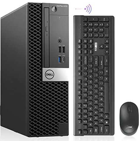 Dell OptiPlex 5070 Desktop Computers Windows 11 Pro,Hexa Core i5 9500 up to 4.4GHz,32GB DDR4, 1TB M.2 NVMe SSD,Intel Wireless Wi-Fi 6E AX210 & Bluetooth 5.2, HDMI Adapter (Renewed)