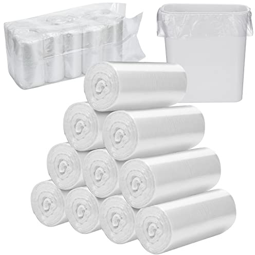Zubebe 1000 Pcs/ 10 Roll Sanitary Napkin Receptacle Liner, Sanitary Napkin Disposal Bags Feminine Hygiene Disposal Bags Women Personal Supplies for Tampon Bathroom, 15.75 x 15.75 Inch