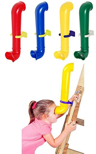 KIDS PERISCOPE TOY FOR CHILDRENS CLIMBING FRAME ACCESSORIES COLOURS FOR WOODEN GARDEN PLAYHOUSE TODDLERS PLAYGROUNDS GARDEN FUN PIRATE SHIP MAST SPY ON happy playgrounds (YELLOW)