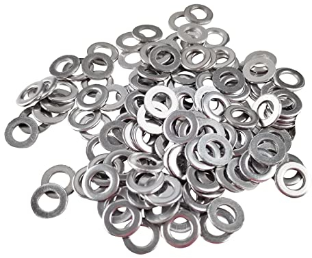 Fajoeda M5 Flache Unterlegscheiben, 100 Stück Edelstahl A2 V2A 304 für Schrauben, Muttern, Gewindestange, 10mm x 1.0mm
