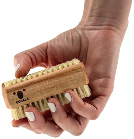 QUOALA® Hand- & Nagelbürste – in Deutschland hergestellt | FSC-zertifiziertes Buchenholz | SISAL | VEGAN | Für Tiefenreinigung, Maniküre, Pediküre | Ergonomisch & Umweltfreundlich