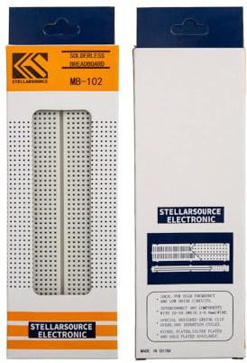 SHILLEHTEK 830 Point Breadboard for Arduino, Raspberry Pi, and Other Microcontrollers, DIY Breadboard for Jumper Wires and Connectors - Solderless Breadboard