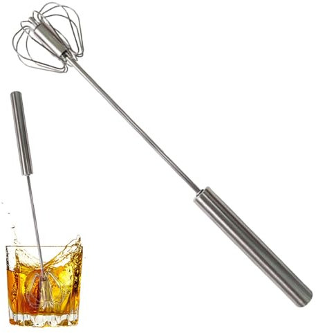 Chaies Batidor, batidor de mano - Batidor de varillas de acero inoxidable, batidor de mano, batidor de mano | Espumador de leche multifuncional semiautomático para remover, cocinar, batir y batir