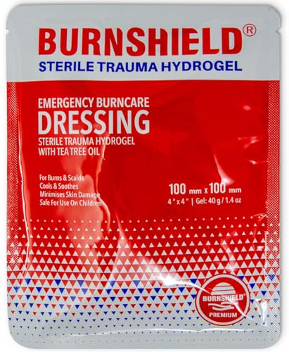 Bendaggio Pronto Soccorso a base di Hydrogel per ustioni sterile Burnshield Garza 10x10 cm
