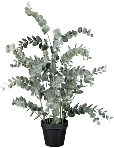 CREATIV green künstlicher Eukalyptus 67cm im Topf I künstliche naturgetreue grüne Eukalyptuspflanze 67cm I Deko Eukalyptus für Innen I hochwertige & dekorative Dekopflanze I Kunstpflanze wie echt