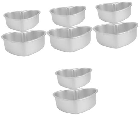 Cabilock 4 Juegos Molde De Pastel De Corazón Bandeja Para Asar Bandeja Para Hornear Bandeja Para Hornear Práctica Bandeja Para Hornear Lata Para Hornear Desmontable Bandeja En 2 piezas * 4