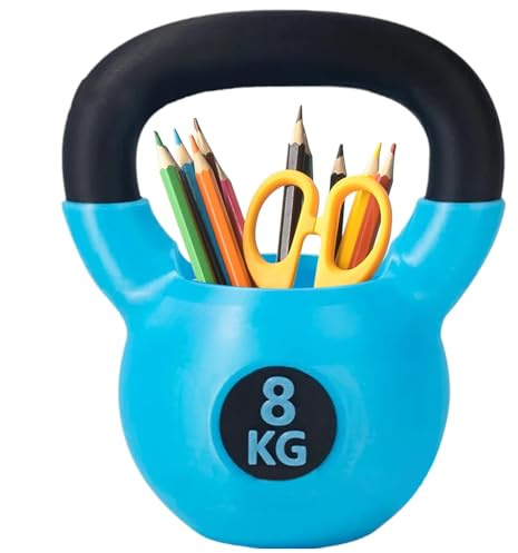 Shaersu Kugelhantel Stifthalter, kreativer Stifthalter, Becher für Desktop-Organizer, lustiger Schreibtisch-Organizer für Fitness-Liebhaber, Heimschulbedarf, Schreibtischzubehör