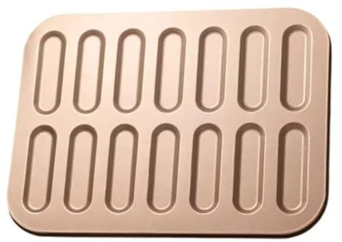 Ymxygz Finger Cookie Metal Baking Pan Non-stick Carbon Steel Long Strips Finger Biscuit Baking Tray Pastries Finger Cookies Tiramisu Mold