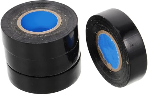 FUNOMOCYA Cinta Eléctrica de Pvc Negra 25m, 4 Rollos para Cable y Wire