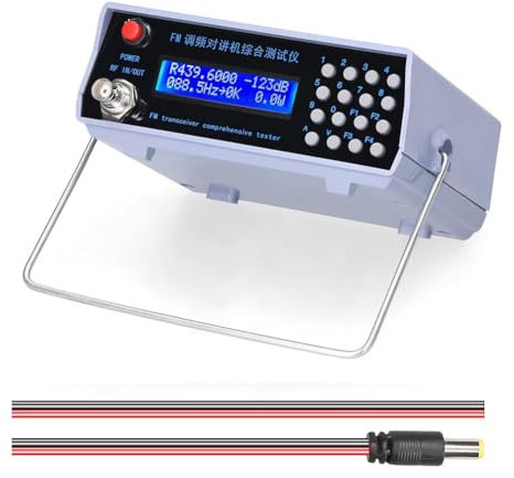 Knoruley Probador de Transceptor de Modulación de Frecuencia Generador de Señal FM, Medidor Repetidor con Potencia de Señal de Frecuencia para Radio VHF UHF