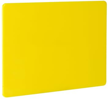 HENDI Schneidebrett, HACCP, 600x400x(H)15mm, LPDE, gelb | Beidseitig nutzbar, glatt, minimiert das Abstumpfen von Messern