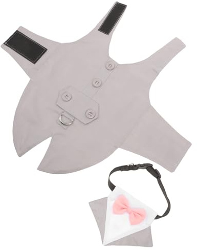 Toyvian Hundesmoking Set Teilig mit Anzug Fliege und Bandana Formelle Hundebekleidung für Kleine Hunde für Hochzeiten Partys Fotoshootings und Festliche Anlässe