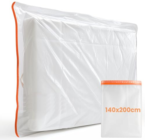 Matratzenhülle 140 X 200 (Dicke 30 cm) Schutzhülle für Matratze mit Breitem Reißverschluss, matratzen schutzhülle für Lagerung und Umzug, Wiederverwendbar Matratzen Aufbewahrungstasche