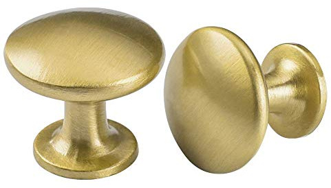 LONTAN 4 Pezzi Pomelli per Mobili Oro Moderni - Maniglie per Cucina, Pomelli per Armadio, Manopola per Cassetto, Pomolo per Porta per Camera da Letto, Bagno